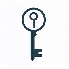 Key vector logo illustration on isolated background