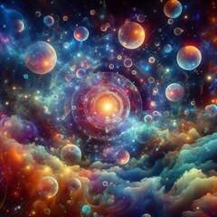 Obraz na płótnie Canvas Universe cosmic harmony