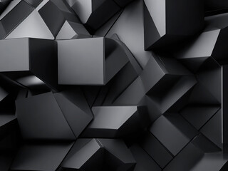 Dark background design, abstract geometric blocks