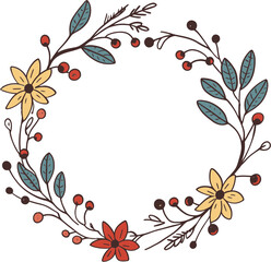 Holiday Wreaths Vector CollectionBotanical Wreath Vector Graphics