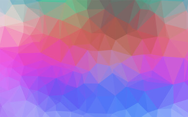Light Multicolor, Rainbow vector shining triangular background. Shining illustration, which consist of triangles. Triangular pattern for your business design.