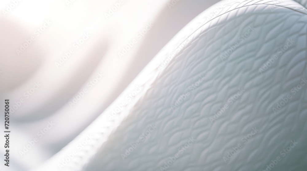 Poster a close up of a white pillow with some sort of pattern on it, ai