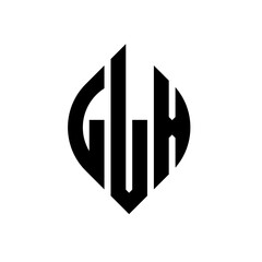 LLX circle letter logo design with circle and ellipse shape. LLX ellipse letters with typographic style. The three initials form a circle logo. LLX circle emblem abstract monogram letter mark vector.