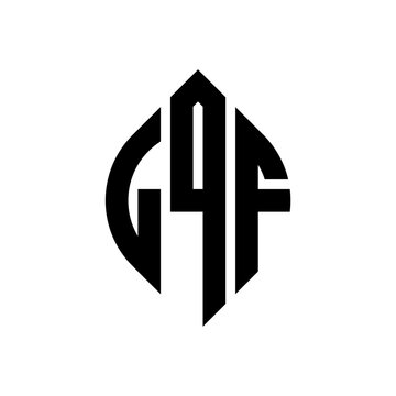 LQF circle letter logo design with circle and ellipse shape. LQF ellipse letters with typographic style. The three initials form a circle logo. LQF circle emblem abstract monogram letter mark vector.