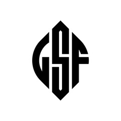 LSF circle letter logo design with circle and ellipse shape. LSF ellipse letters with typographic style. The three initials form a circle logo. LSF circle emblem abstract monogram letter mark vector.