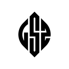 Obraz premium LSZ circle letter logo design with circle and ellipse shape. LSZ ellipse letters with typographic style. The three initials form a circle logo. LSZ circle emblem abstract monogram letter mark vector.