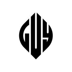 LVY circle letter logo design with circle and ellipse shape. LVY ellipse letters with typographic style. The three initials form a circle logo. LVY circle emblem abstract monogram letter mark vector.