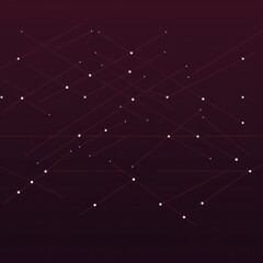 Maroon minimalistic background with line and dot pattern