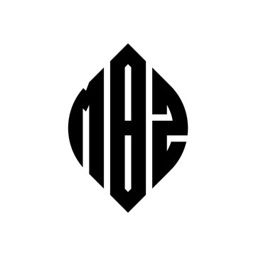 MBZ circle letter logo design with circle and ellipse shape. MBZ ellipse letters with typographic style. The three initials form a circle logo. MBZ circle emblem abstract monogram letter mark vector.