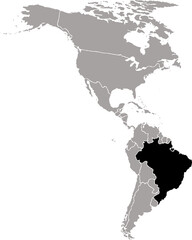 BRAZIL MAP WITH AMERICAN CONTINENT