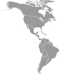 PANAMA MAP WITH AMERICAN CONTINENT MAP