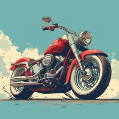 Fototapeta premium Vintage Bike Illustration