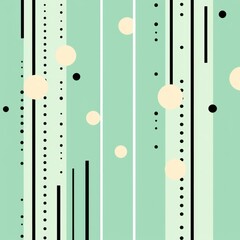 Mint minimalistic background with line and dot pattern
