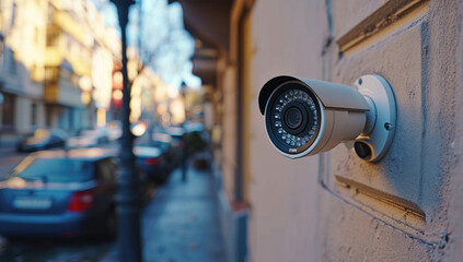 security camera being installed on the side of the home generative AI