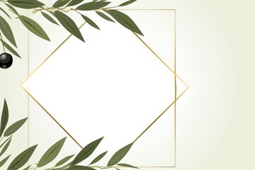 Olive simple clean geometric frame 