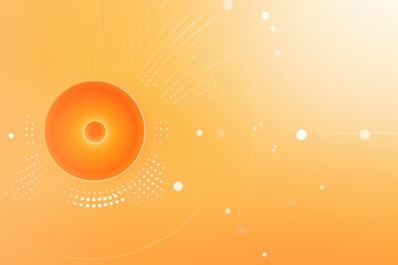 Orange abstract core background with dots, rhombuses, and circle