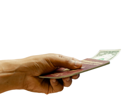 Tourism and travel concept, passport against a white background with flight and luggage icons.copyspace - Powered by Adobe