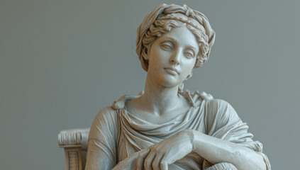 statue is in the pose of a woman, in the style of rococo pastel colors 