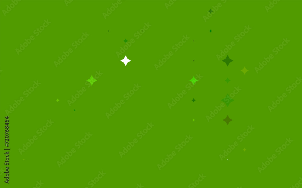 Poster light green vector background with colored stars. stars on blurred abstract background with gradient