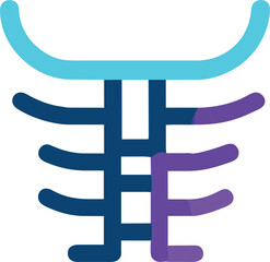 Fototapeta premium spinal cord, icon
