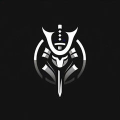 Fototapeta premium Futuristic Warrior Emblem - Sci-Fi Armor Icon Design 