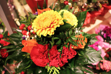 beautiful floral background of colorful flowers