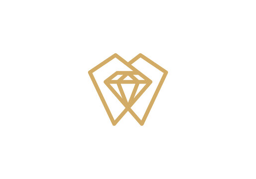 abstract dental diamond logo icon design inspiration