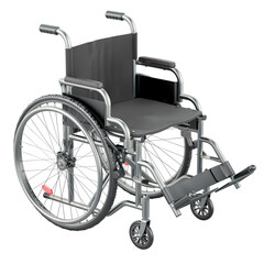 Fototapeta na wymiar Manual wheelchair, 3D rendering isolated on transparent background