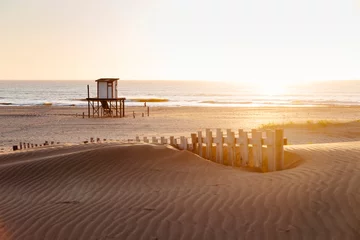 Foto op Canvas Beautiful morning of summer in the beach. Mar Azul, Argentina. © AlexPhotoStock