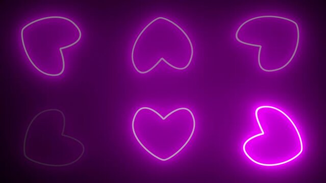 neon hearts