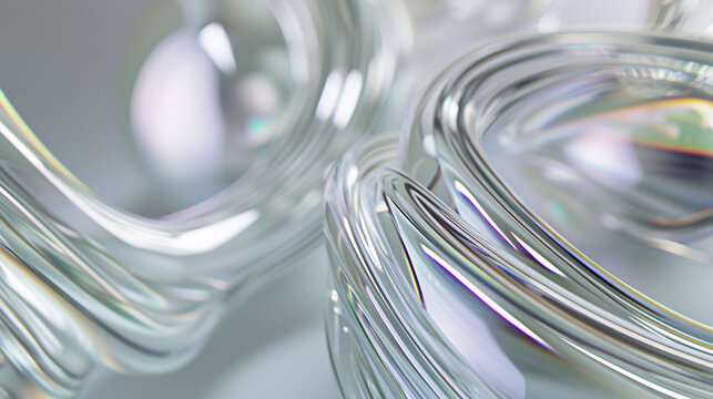 Wallpaper, macro photography of polished glass with grayscale refractions. Gradient.