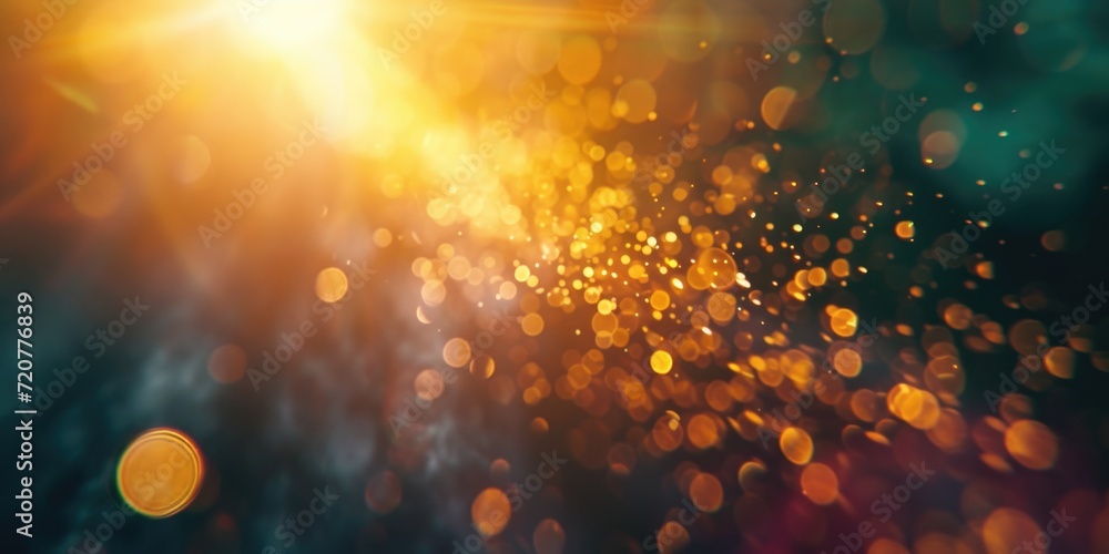 Poster sunlight shining brightly through a blurry lens. suitable for abstract and artistic projects