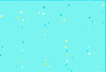 Light Blue, Yellow vector pattern in polygonal style with circles.