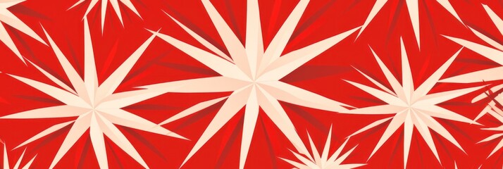 Obraz premium Rose striking artwork featuring a seamless pattern of stylized minimalist starbursts