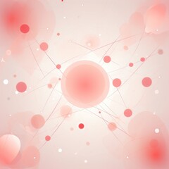 Rose abstract core background with dots, rhombuses, and circles