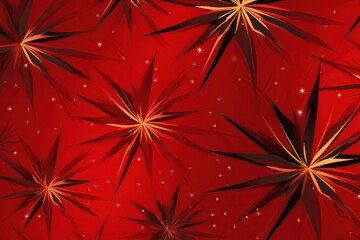 Ruby striking artwork featuring a seamless pattern of stylized minimalist starbursts 