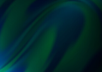 Dark Green vector background with lamp shapes. Shining illustration, which consist of blurred lines, circles. A new texture for your  ad, booklets, leaflets.