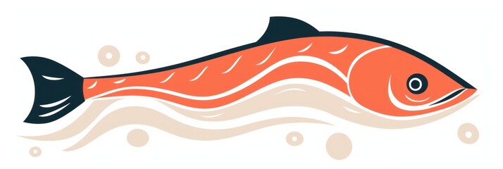Salmon simple clean geometric frame