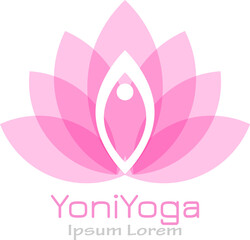Tantric practices and yoni yoga vector icon