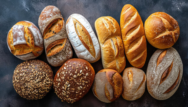 different kinds of bread like cookies Generative AI