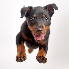 Obraz premium small doberman pup in the studio