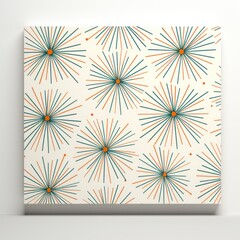 Sky striking artwork featuring a seamless pattern of stylized minimalist starbursts 