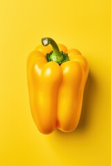 Vibrant Yellow Bell Pepper on Colorful Background AI Generated