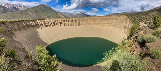 Pozo de las Ánimas is a natural phenomenon caused by the dissolution of underground deposits of rocks such as gypsum, due to the effect of seepage of underground water tables