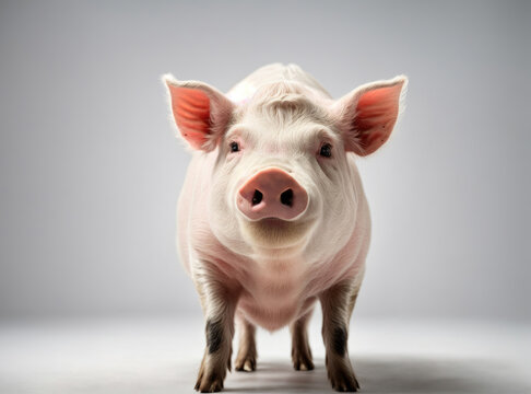 Pig on Clean Background