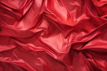 Abstract Red Crumpled Texture Background with Shine AI Generated