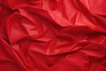 Abstract Red Crumpled Texture Background with Shine AI Generated