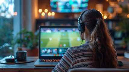 Naklejka premium betting bet sport phone gamble laptop concept generative ai