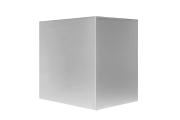 cube white box packaging isolated on white background