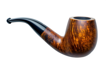 tobacco pipe isolated on transparent background ,cigarette holder png ,generative ai